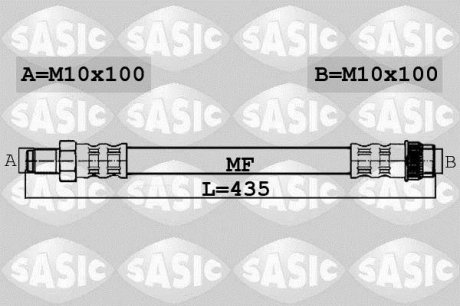 Тормозной шланг - SASIC 6604035 (фото 1)
