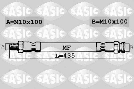 Шланг гальмівний SASIC 6606002