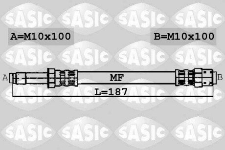 Шланг гальмівний SASIC 6606006