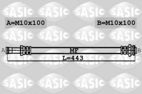 Шланг гальмівний SASIC 6606011