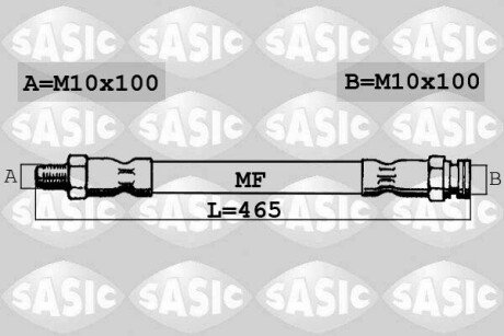 Шланг гальмівний SASIC 6606025