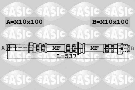 Шланг гальмівний SASIC 6606040