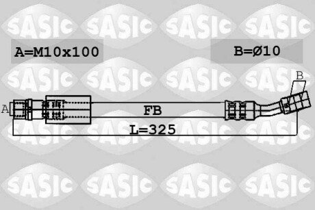 Шланг гальмівний SASIC 6606048