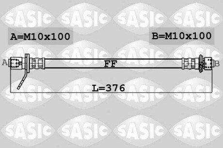 Шланг гальмівний SASIC 6606053