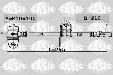 Шланг гальмівний SASIC 6606057