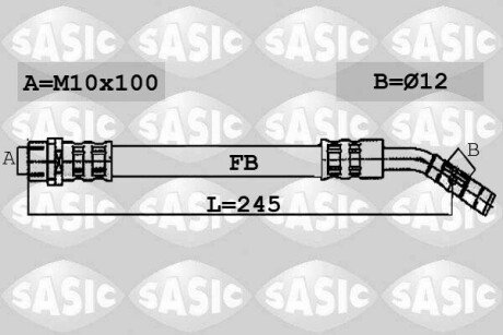 Шланг гальмівний SASIC 6606062