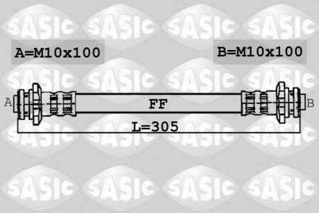 Шланг гальмівний SASIC 6606066