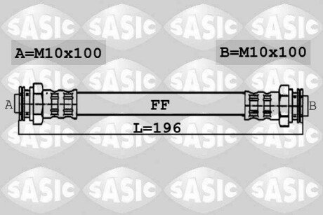 Шланг гальмівний SASIC 6606069