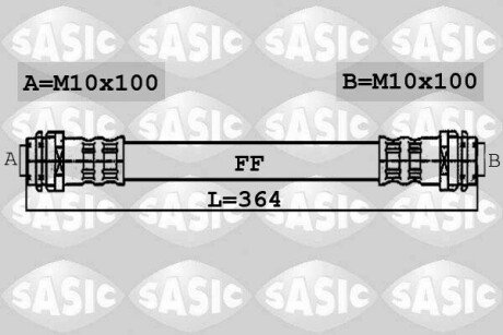 Шланг гальмівний SASIC 6606072