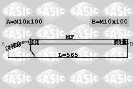 Шланг гальмівний SASIC 6606074