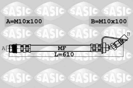 Шланг гальмівний SASIC 6606075