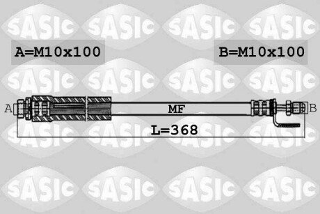 Шланг гальмівний SASIC 6606080