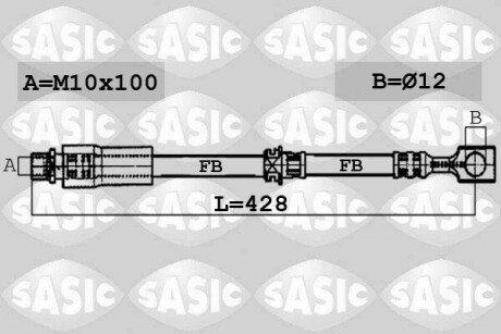 Шланг гальмівний SASIC 6606083