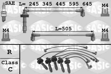 Дроти запалення, набір SASIC 9286035