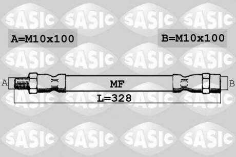 Шланг гальмівний SASIC SBH6283