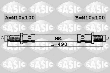 Шланг гальмівний SASIC SBH6321