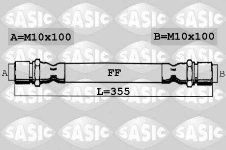 Шланг гальмівний SASIC SBH6332