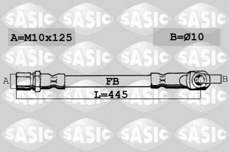 Шланг гальмівний SASIC SBH6351