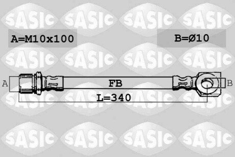 Шланг гальмівний SASIC SBH6363