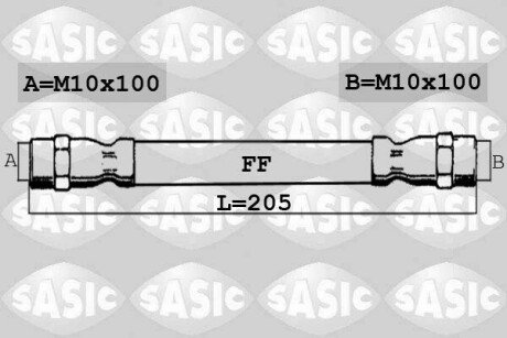 Шланг гальмівний SASIC SBH6377