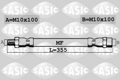 Шланг гальмівний SASIC SBH6382