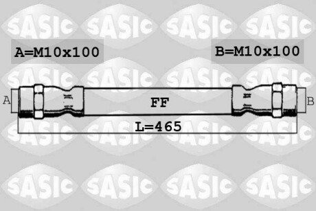 Шланг гальмівний SASIC SBH6389