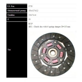 RENAULT Диск сцепления 4,5 -85 180 (181мм, 6 пружин) Sassone 0758 ST