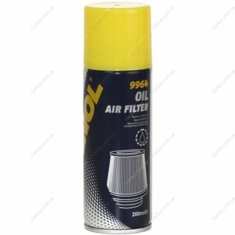 Масляне просочення для повітряних фільтрів нульового опору Air filter oil (аерозоль), 200мл. Mannol 9964 (фото 1)