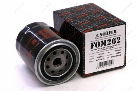 Фильтр масляный VW 76-00, 1.9 Diesel, D=87mm, H=118mm, 3/4-16UNF SHAFER FOM262 (фото 1)