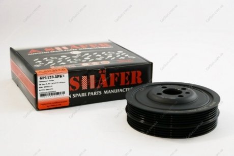 Шків колінвала VW Golf V, Caddy, T5 1.9-2.0 04- (5+4 канавки) SHAFER GP1123.5PK+4PK