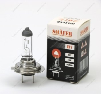 Лампа галогенова H7 12V 55W PX26D (картонна упаковка 1шт)) SHAFER SL1007 (фото 1)