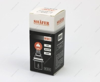 Лампа галогенова HB1 12V 65/45W P29T (картонна упаковка 1шт)) SHAFER SL1013 (фото 1)