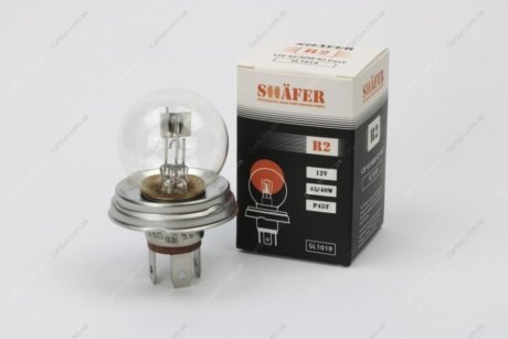 Лампа галогенова R2 12V 45/40W P45T (картонна упаковка 1шт)) SHAFER SL1019 (фото 1)