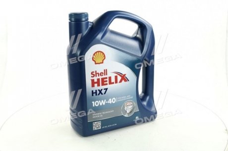 Масло моторное. Helix HX7 SAE 10W-40 (Канистра 4л)) Shell 4107456 (фото 1)