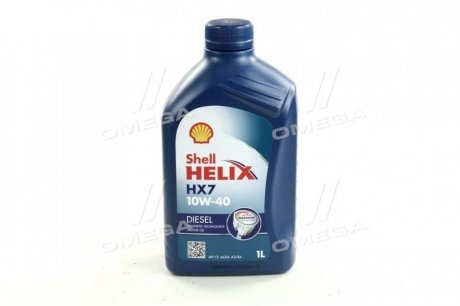 Олива моторн. Helix Diesel HX7 SAE 10W-40 CF (Каністра 1л) Shell 4107464 (фото 1)
