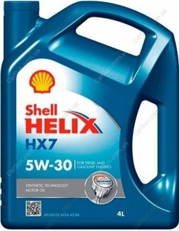 Моторное масло 4л Helix HX7 5W-30 Shell 550040004 (фото 1)