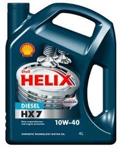 4л Масло полусинт. Helix HX7 Diesel 10W-40 API CF ACEA A3/B3, A3/B4 MB 229.3 VW505.00 Renault RN0710 Shell 550040425