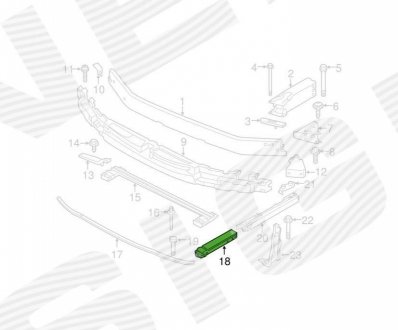 Кронштейн Усилителя Переднего Бампера Signeda PBM43067AL (фото 1)