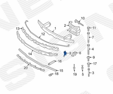 Кріплення бампера Signeda PBM43133L