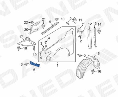 КРІПЛЕННЯ КРИЛА Signeda PMZ12099AL