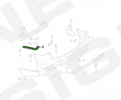 Кріплення бампера Signeda PSB43110AR