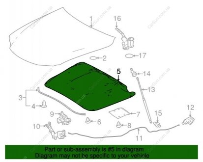 Ізоляція капота Signeda PTY25011A