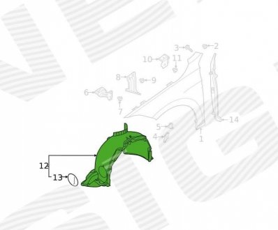 Подкрыльник Signeda PVG11110AL