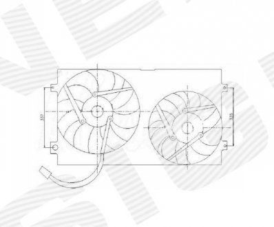 Диффузор Радиатора Signeda RDST0040A (фото 1)