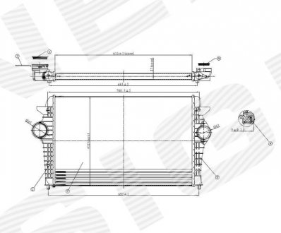 Радіатор охолодження повітря (інтеркулер) Signeda RI96692