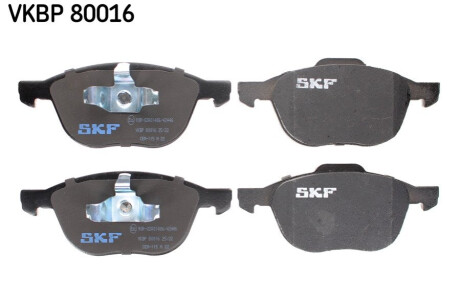 Комплект гальмівних колодок, дискове гальмо SKF VKBP80016