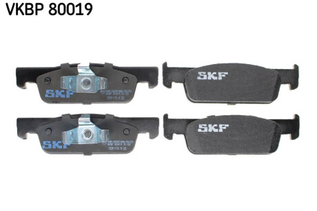 Колодки гальмівні дискові (комплект 4 шт) SKF VKBP80019