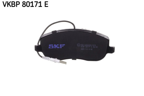 Колодки гальмівні (передні) Citroen C8 02-/Jumpy/Fiat Scudo/Peugeot Expert 95-06/807 02- (+датчики) SKF VKBP80171E