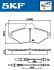 ПЕРЕДНІ ГАЛЬМІВНІ КОЛОДКИ SKF VKBP80601E (фото 2)