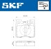 Колодки гальмівні (задні) MB C-class (W202/S202)/E-class (W124/S124/W210) 93-03 (Teves) SKF VKBP90373 (фото 6)